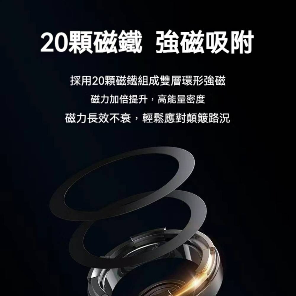 車用手機磁吸支架 環形手機支架 導航架 車載支架 Magsafe 冷氣孔支架 手機架 可旋轉支架 出風口-細節圖2