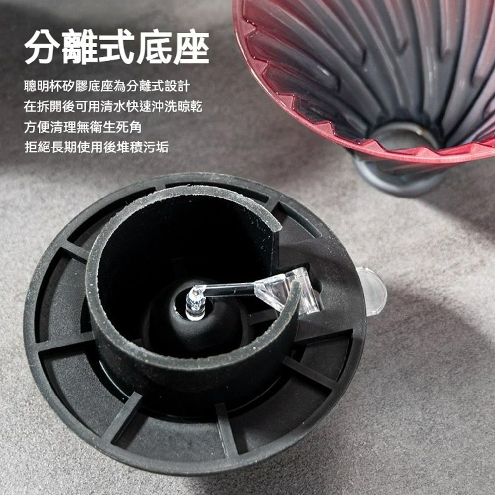 UFO V60咖啡聰明杯分享壺 聰明濾杯 手沖咖啡濾杯 咖啡手沖壺 手沖咖啡玻璃壺 咖啡濾杯-細節圖2