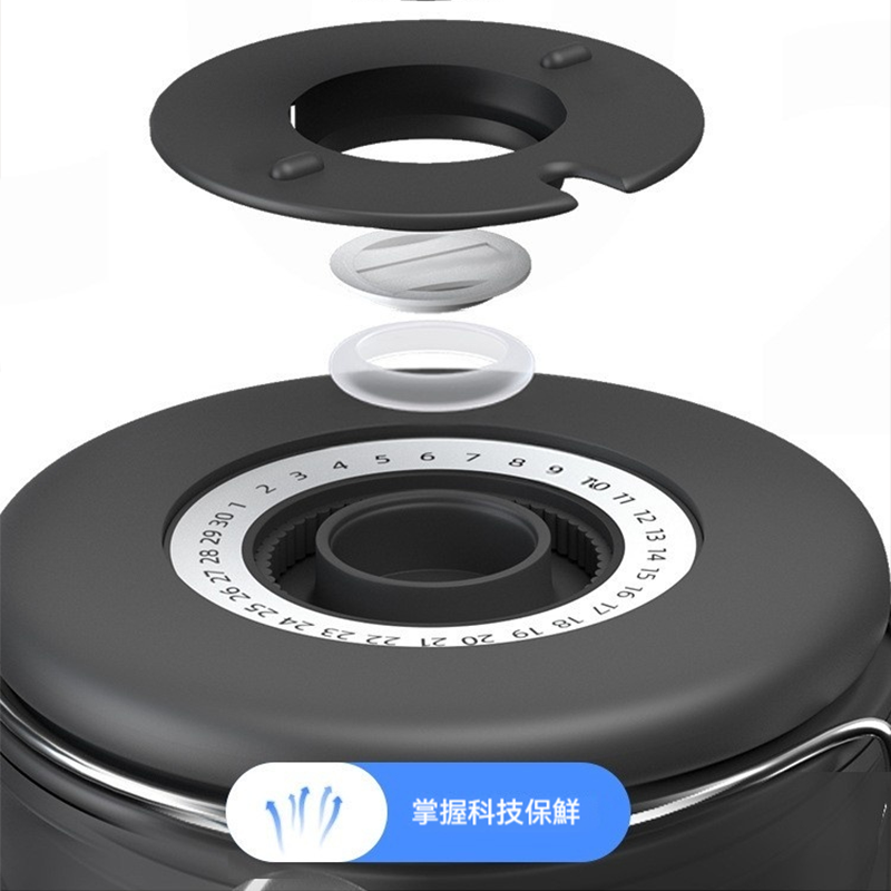 咖啡豆密封罐 304不銹鋼 日期 排氣閥呼吸密封儲物罐帶勺子保鮮罐 咖啡罐 食品密封罐 密封罐 真空 儲物收納-細節圖5