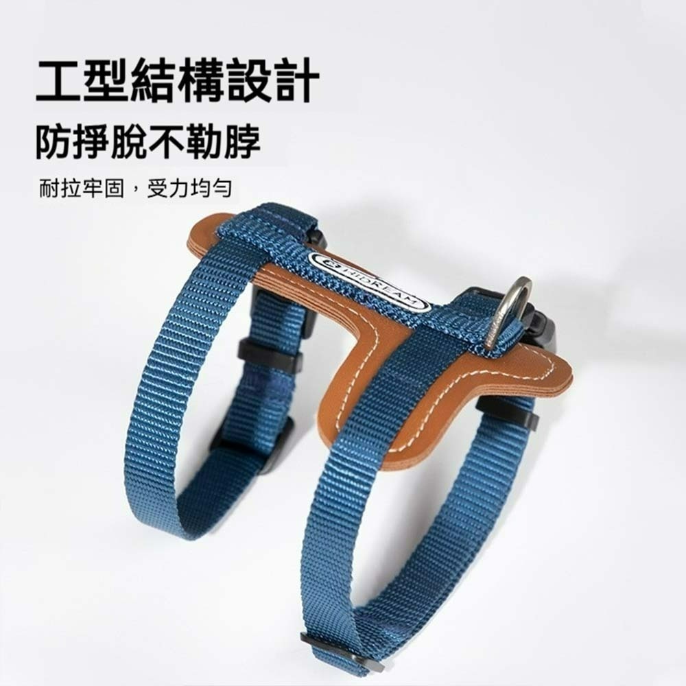 HiDREAM皮革貓咪胸背帶套裝 寵物牽引繩 貓用胸背帶 外出胸背衣 防掙脫貓背帶 牽繩組 貓用散步套裝 可調式背帶-細節圖3