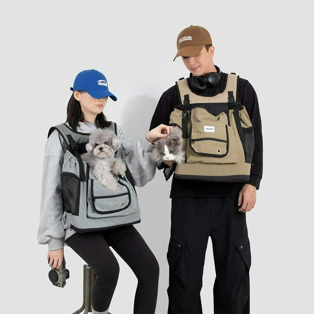 HiDREAM山系寵物外出胸前包 寵物胸包 狗狗外出包 貓咪外出袋 寵物背包 寵物懷抱包 寵物提包 狗貓外出用品-細節圖9