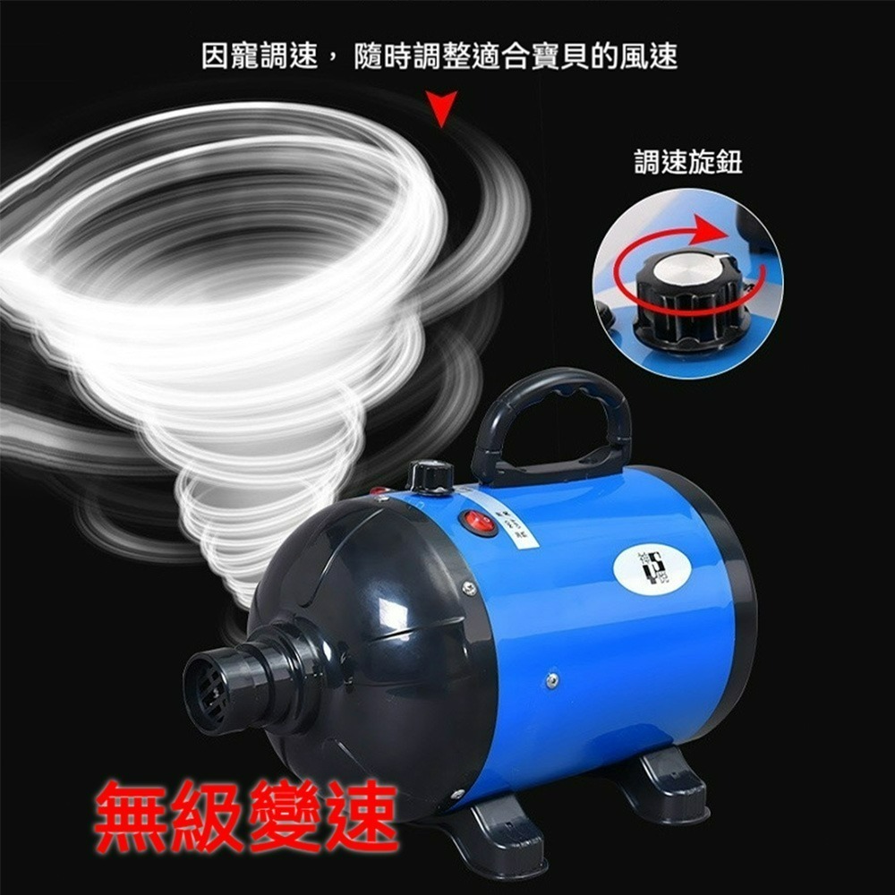 強力速乾寵物吹水機 靜音吹風機 高速吹乾機 狗狗吹毛機 貓咪烘毛機 寵物美容吹風機 洗車吹水機 寵物烘乾機-細節圖4