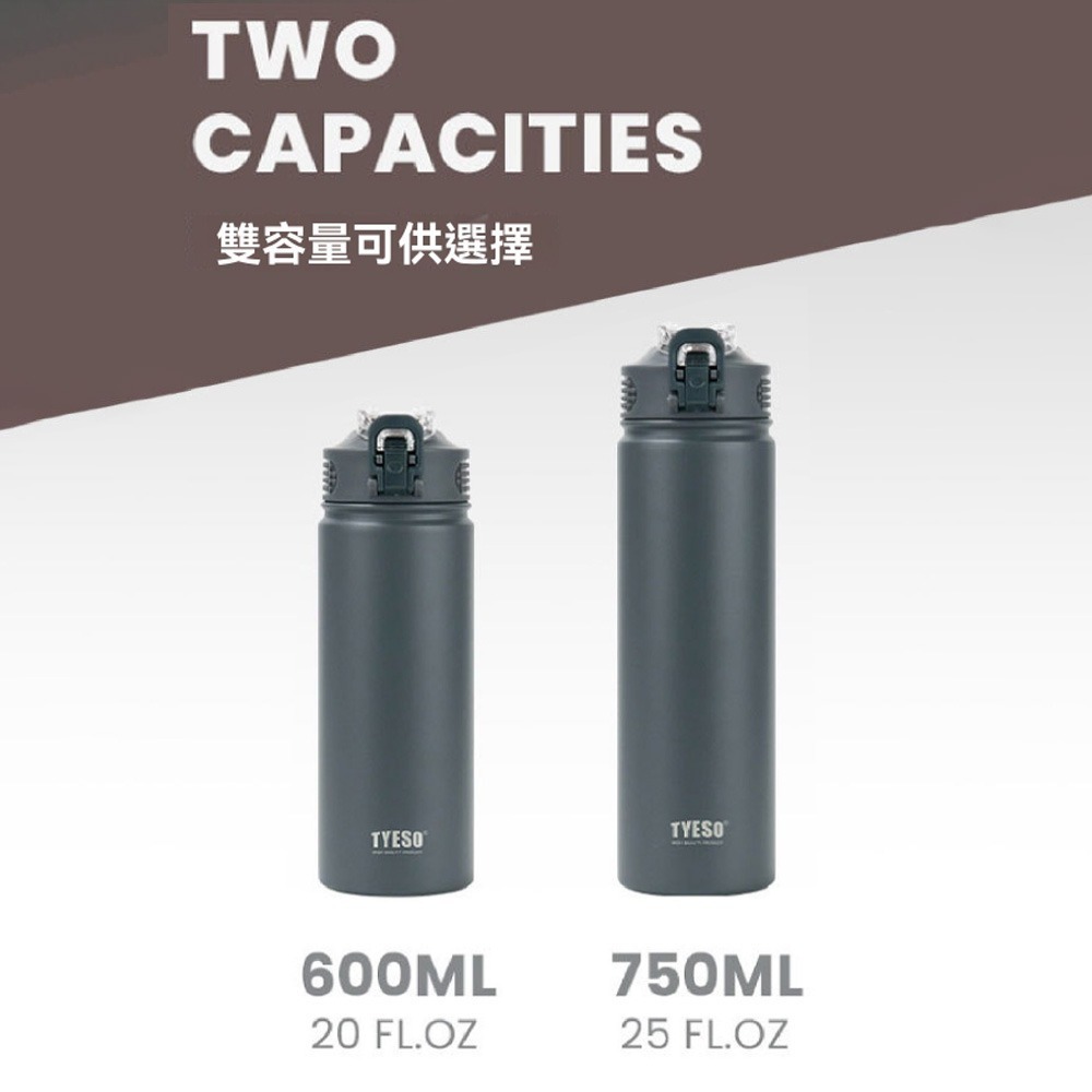 TYESO泰碩 彈蓋吸管保溫杯 TS-8771C 雙層真空304不鏽鋼 保冷保溫 咖啡水杯 隨行杯 保溫瓶-細節圖7