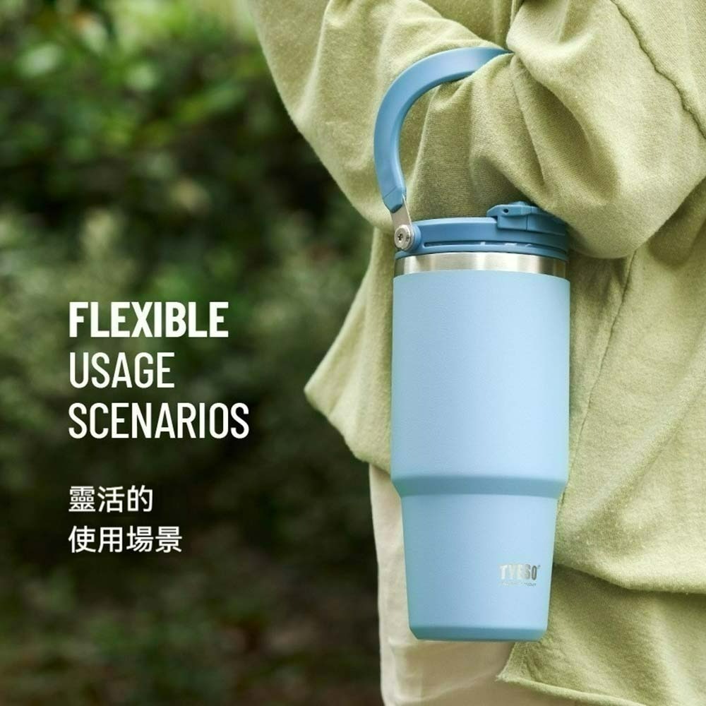 TYESO泰碩 不鏽鋼手提保溫杯 304雙層真空 保冷保溫水杯 隨行杯 旅行杯 咖啡杯 保溫瓶 環保杯-細節圖9