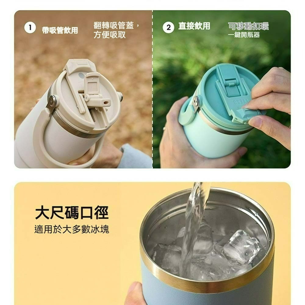 TYESO泰碩 不鏽鋼手提保溫杯 304雙層真空 保冷保溫水杯 隨行杯 旅行杯 咖啡杯 保溫瓶 環保杯-細節圖7