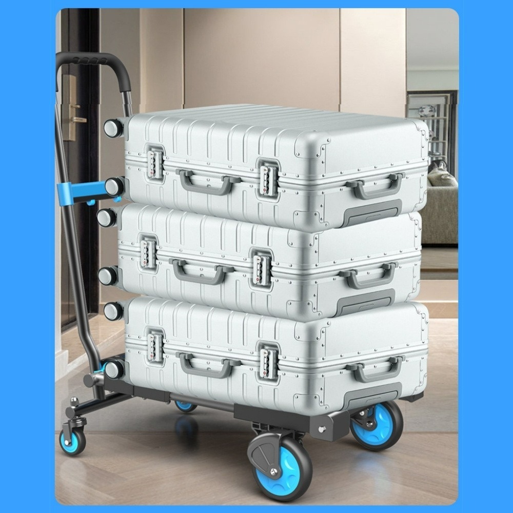 MOYI 摺疊手推車 大容量多功能購物推車 收納推車 露營手拉車 野餐推車 折疊推車 行李車 購物車 可收折設計-細節圖8