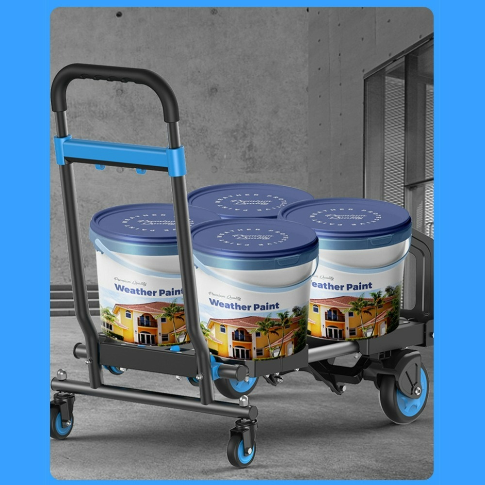 MOYI 摺疊手推車 大容量多功能購物推車 收納推車 露營手拉車 野餐推車 折疊推車 行李車 購物車 可收折設計-細節圖9