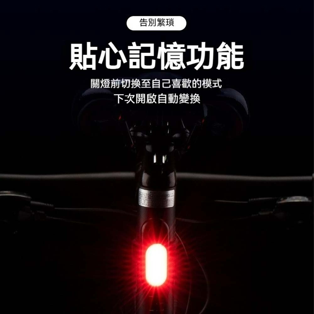 ROCKBROS洛克兄弟 高亮警示尾燈 自行車尾燈 USB充電 防水警示燈 騎行燈 安全燈 單車燈 夜騎燈 公路車尾燈-細節圖2