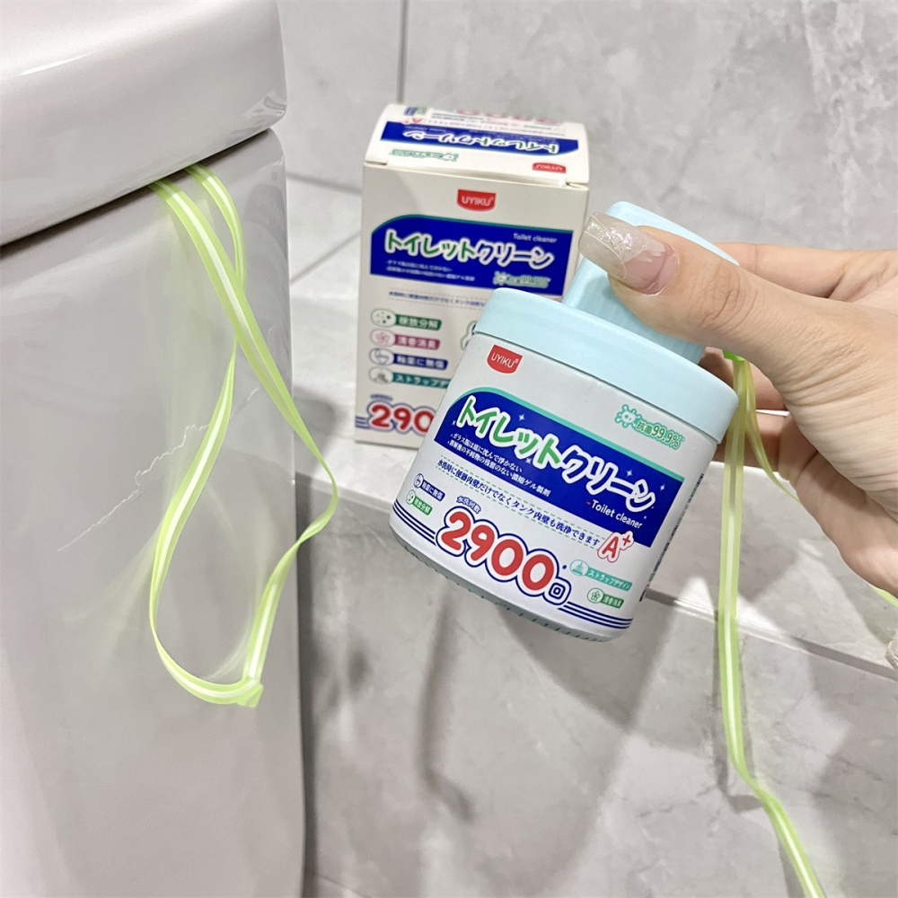 日本UYIKU馬桶自動清潔劑 馬桶清潔球 馬桶芳香劑 洗廁球 除臭殺菌清潔磚 洗馬桶藍泡泡 自動除臭潔廁劑 馬桶除垢-細節圖3