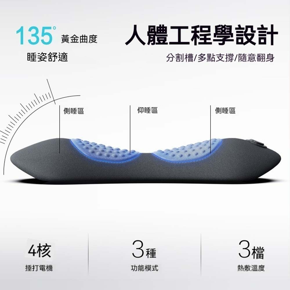 科適護腰墊 電動按摩腰墊 熱敷腰靠 人體工學記憶棉腰枕 腰椎支撐墊 震動按摩墊 恆溫熱敷護腰枕 腰部靠墊-細節圖5