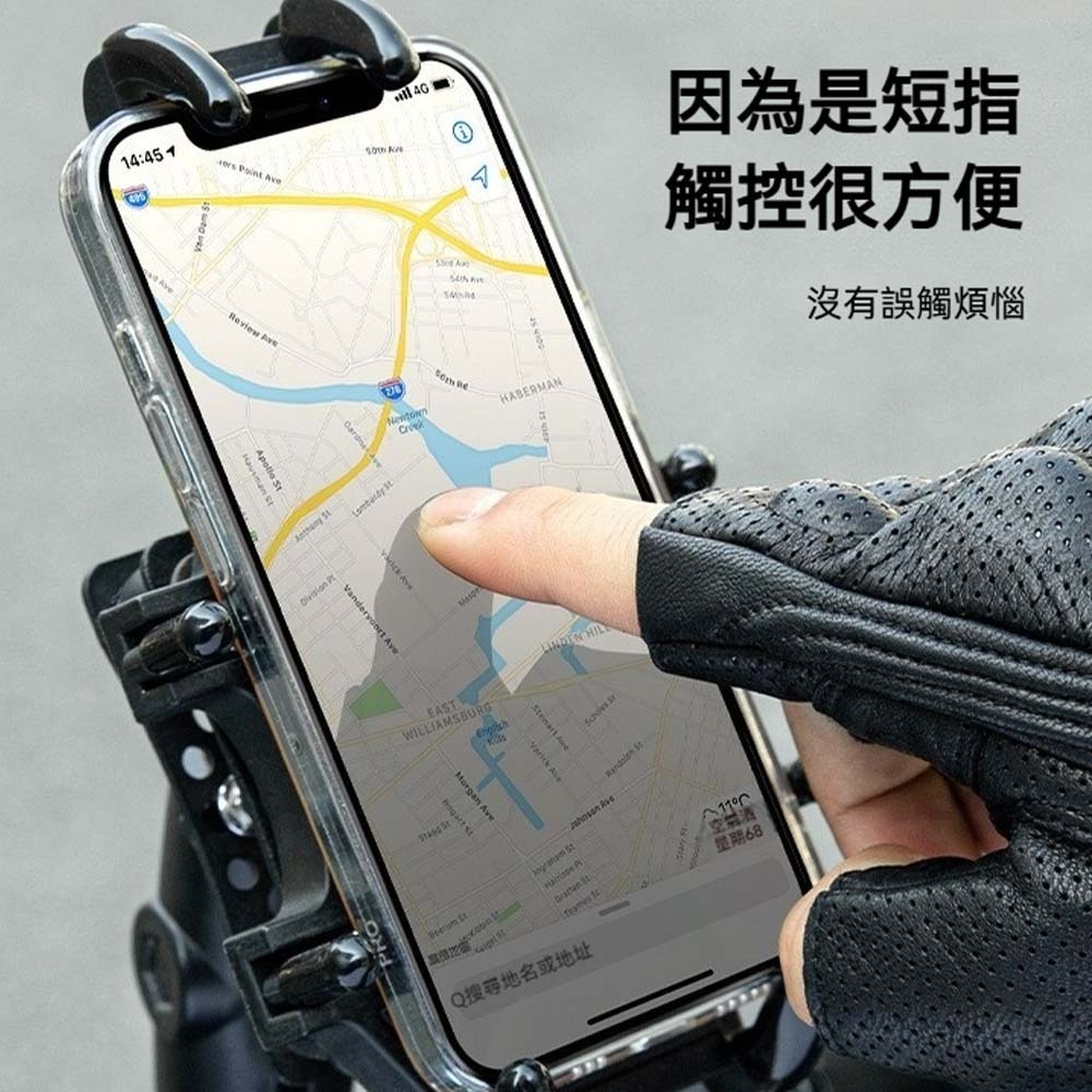 ROCKBROS洛克兄弟 機車短指皮手套 半指防滑手套 夏季透氣手套 機車騎士手套 防摔防護手套 機車騎行手套 男女用-細節圖4