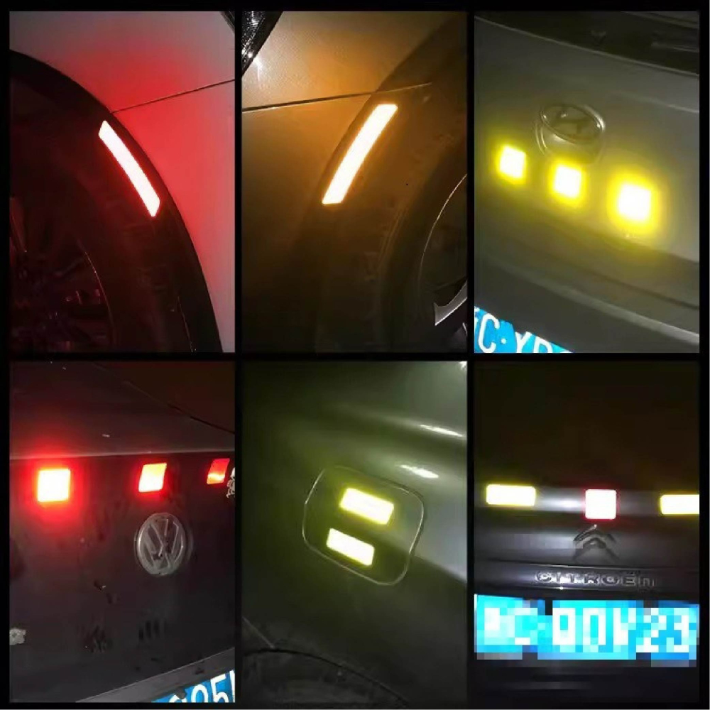 夜間安全警示貼 多稜鏡反光片 電動車機車反光貼 汽車車門警示條 自行車反光貼 車身反光飾條 反光安全貼 台灣出貨-細節圖3