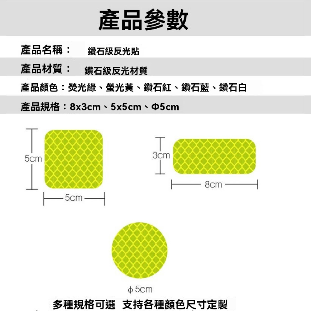 夜間安全警示貼 多稜鏡反光片 電動車機車反光貼 汽車車門警示條 自行車反光貼 車身反光飾條 反光安全貼 台灣出貨-細節圖8
