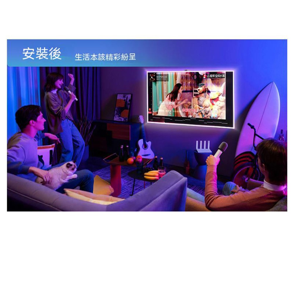 RGB USB防水LED燈條 七彩氛圍燈 藍芽音控燈帶 房間裝飾燈 桌邊電腦燈 遙控燈條 居家DIY照明 夜燈燈帶-細節圖4