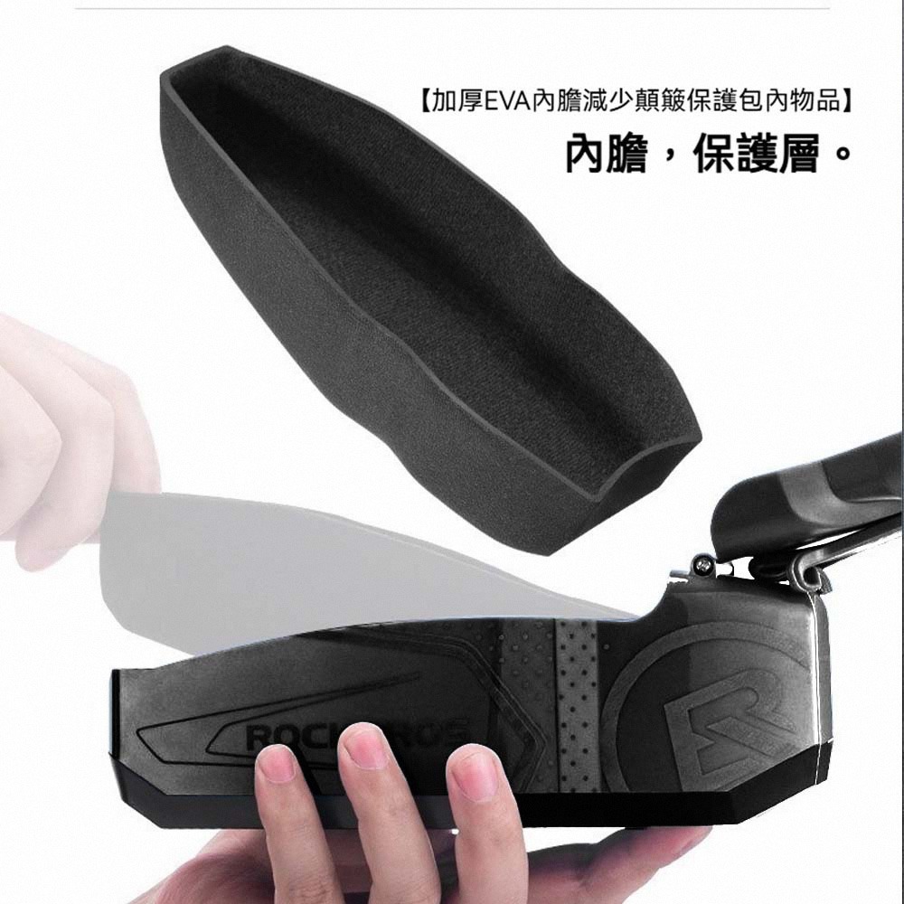 ROCKBROS PC硬殼上管包 自行車上管包 單車車前包 觸控手機包 防水車架包 公路車置物包 山地車騎行包-細節圖7