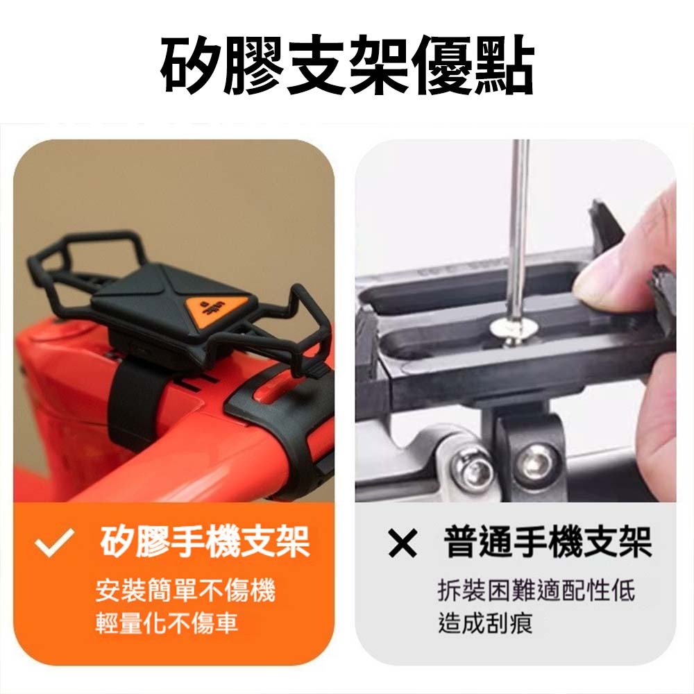 ULAC 自行車快拆矽膠手機支架 防震穩固 單車手機架 公路車 登山車 車把綁帶支架 輕量便攜 多機型通用 腳踏車手機-細節圖2