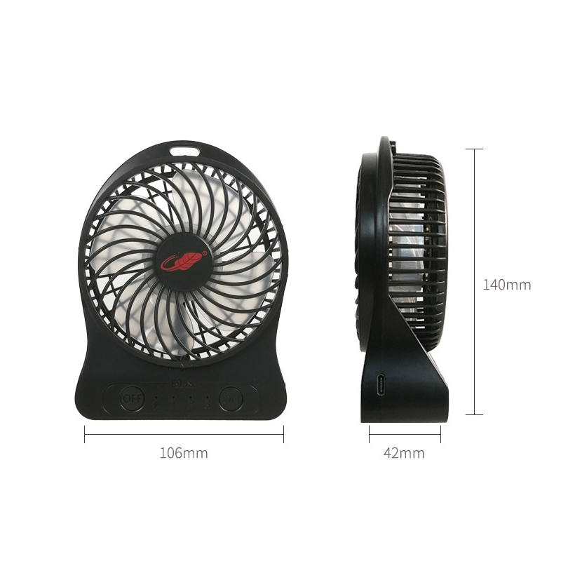 共田便攜式充電風扇 桌面手持兩用 小風扇 三段風速 調節式輕音低噪 USB迷你風扇 隨身風扇 戶外旅行學生用電扇-細節圖8