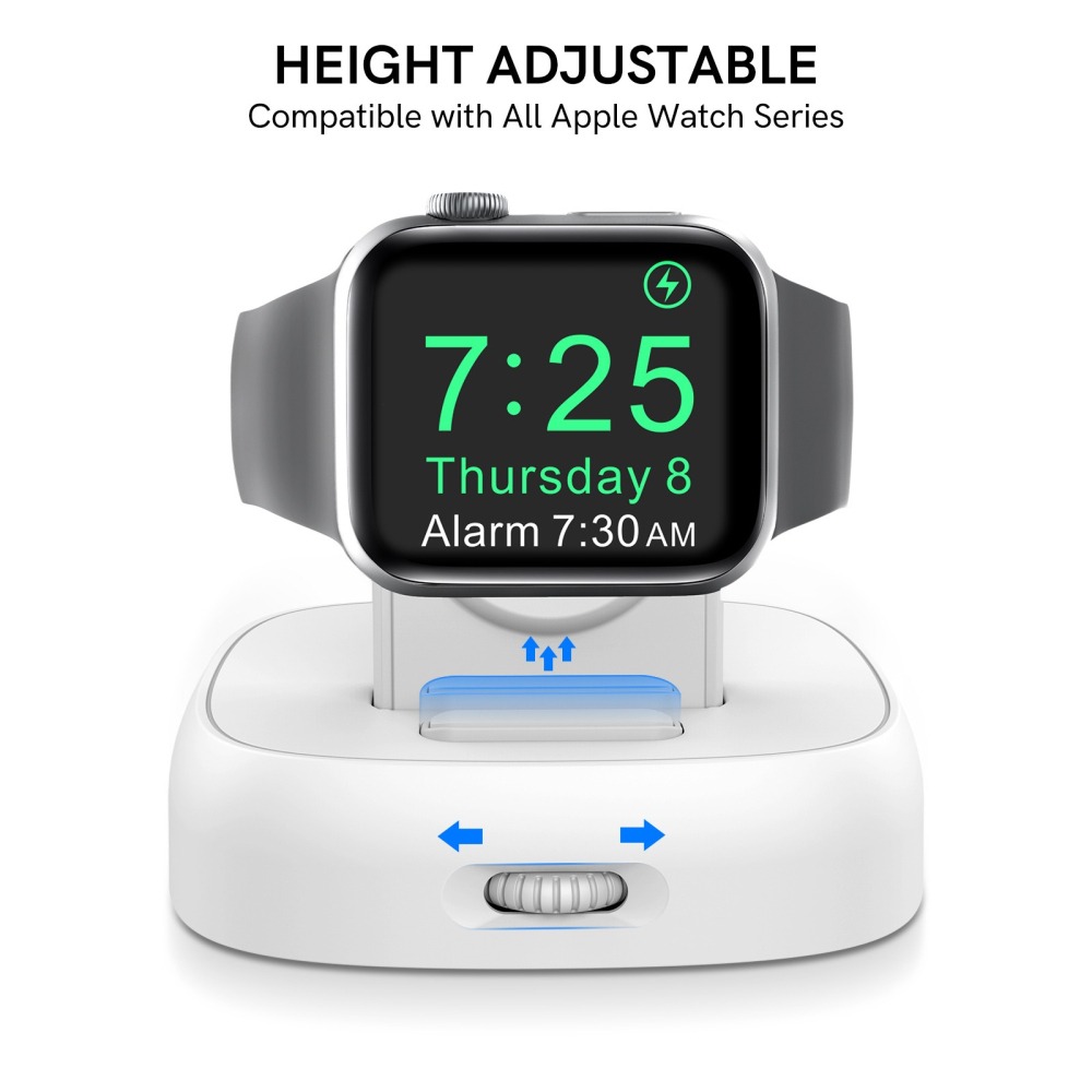 AhaStyle Apple Watch 手錶充電座 夜間模式底座 磁吸快充 支援全系列錶款 桌面支架 隨身可拆式充電-細節圖6