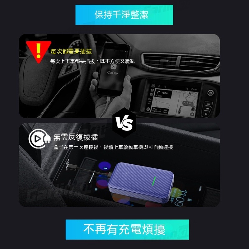Carlinkit 有線轉無線 CarPlay 模組 車用無線CarPlay轉換器 支援原車螢幕導航 音樂通話 自動連-細節圖7