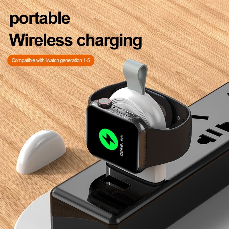 Apple Watch磁吸充電器 隨身Type-C便攜快充 磁力吸附無線充電 支援1-9代 SE可用 出國旅行充電頭-細節圖3