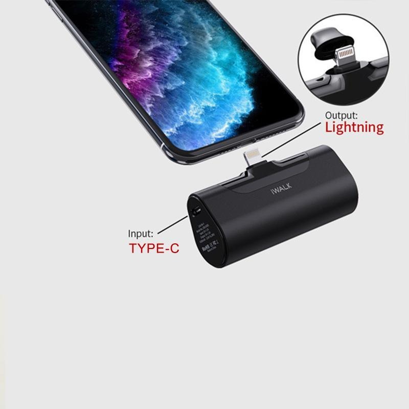 iWALK加長版行動電源DBL4500 直插式迷你充電器 Lightning口 隨身小巧快充 口袋電源 輕量便攜 即插-細節圖3