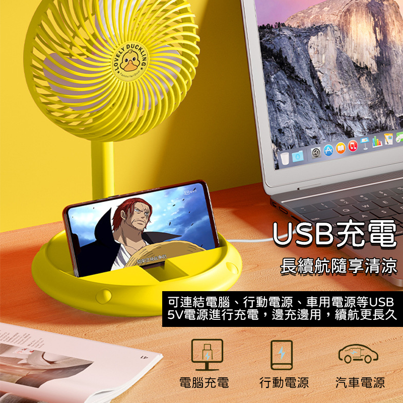多功能桌面循環扇 小鴨風扇 立體擺頭 180度搖頭 USB靜音小風扇 涼風扇 循環風扇 桌上型電風扇 夏季涼風-細節圖3