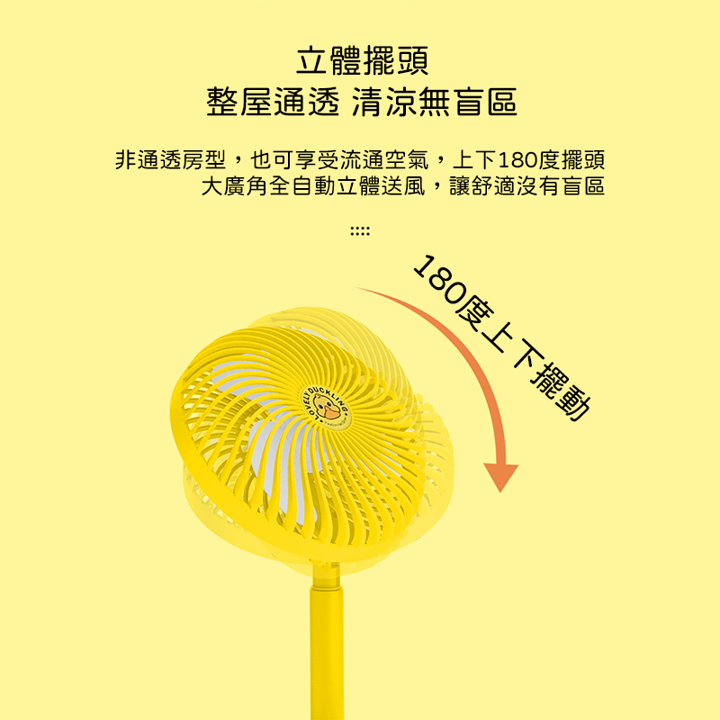 多功能桌面循環扇 小鴨風扇 立體擺頭 180度搖頭 USB靜音小風扇 涼風扇 循環風扇 桌上型電風扇 夏季涼風-細節圖5