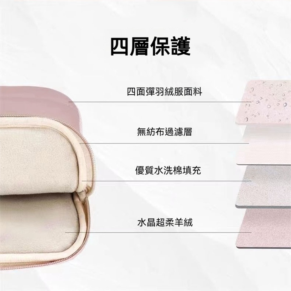 韓式筆記型電腦包 泡芙筆電包 絨毛內裡 防潑水 保護套 輕薄筆電袋 MacBook收納包 14吋13吋筆電保護包-細節圖6