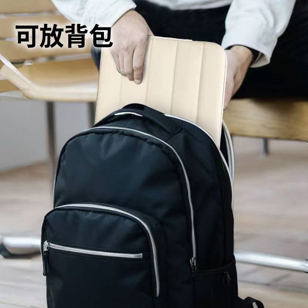 韓式筆記型電腦包 泡芙筆電包 絨毛內裡 防潑水 保護套 輕薄筆電袋 MacBook收納包 14吋13吋筆電保護包-細節圖10