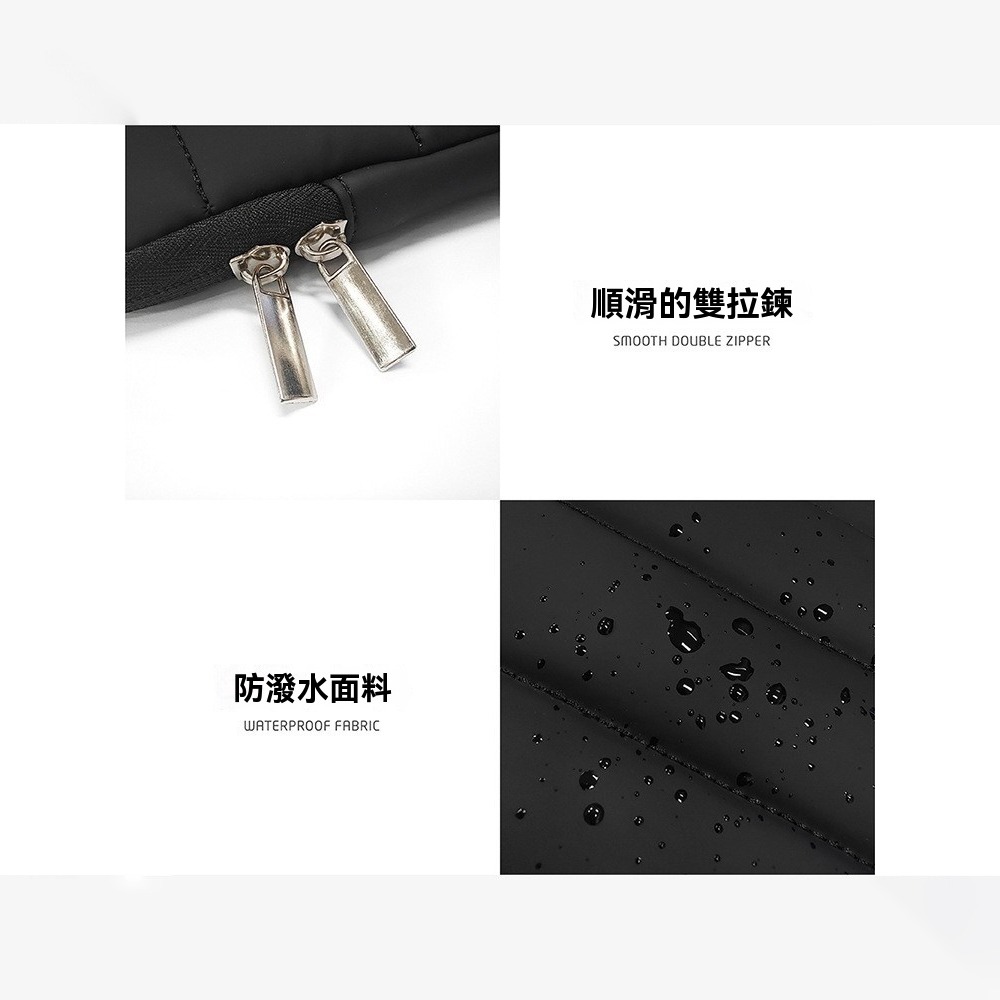韓式筆記型電腦包 泡芙筆電包 絨毛內裡 防潑水 保護套 輕薄筆電袋 MacBook收納包 14吋13吋筆電保護包-細節圖11