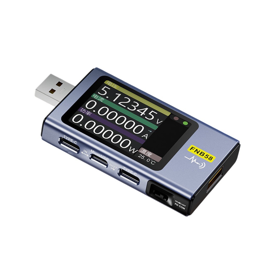 FNIRSI菲尼瑞斯 FNB58 電壓電流測試儀 USB測試器 PD快充檢測 顯示器 功率電壓電流量測 多功能檢測儀-規格圖8