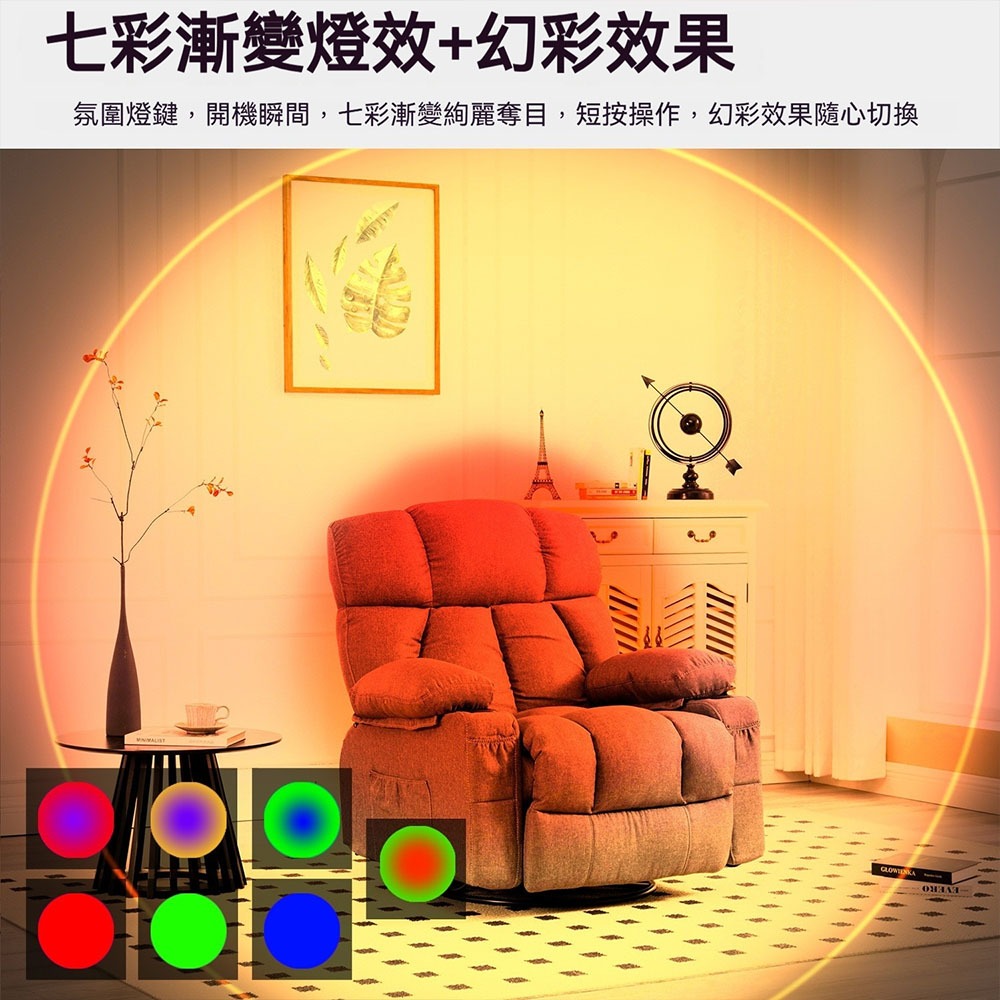 人體感應小夜燈 七彩漸變氛圍燈 光控運動感應 Type-C 充電 磁吸安裝 走廊樓梯床邊燈-細節圖2