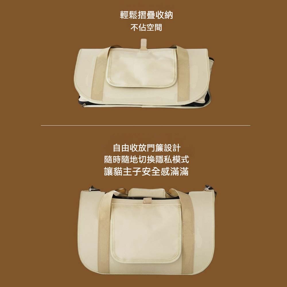SmileTime 山上觀 秋日來信寵物外出包 貓狗提包 立體大空間 可提可背-細節圖8