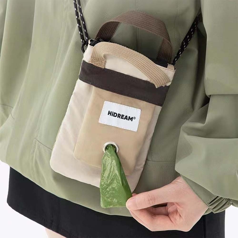 HIDREAM斜跨小包 寵物外出包 撿便袋 收納小包 休閒肩背包 可調節背帶 寵物隨行包 外出散步包 輕便散步-細節圖2