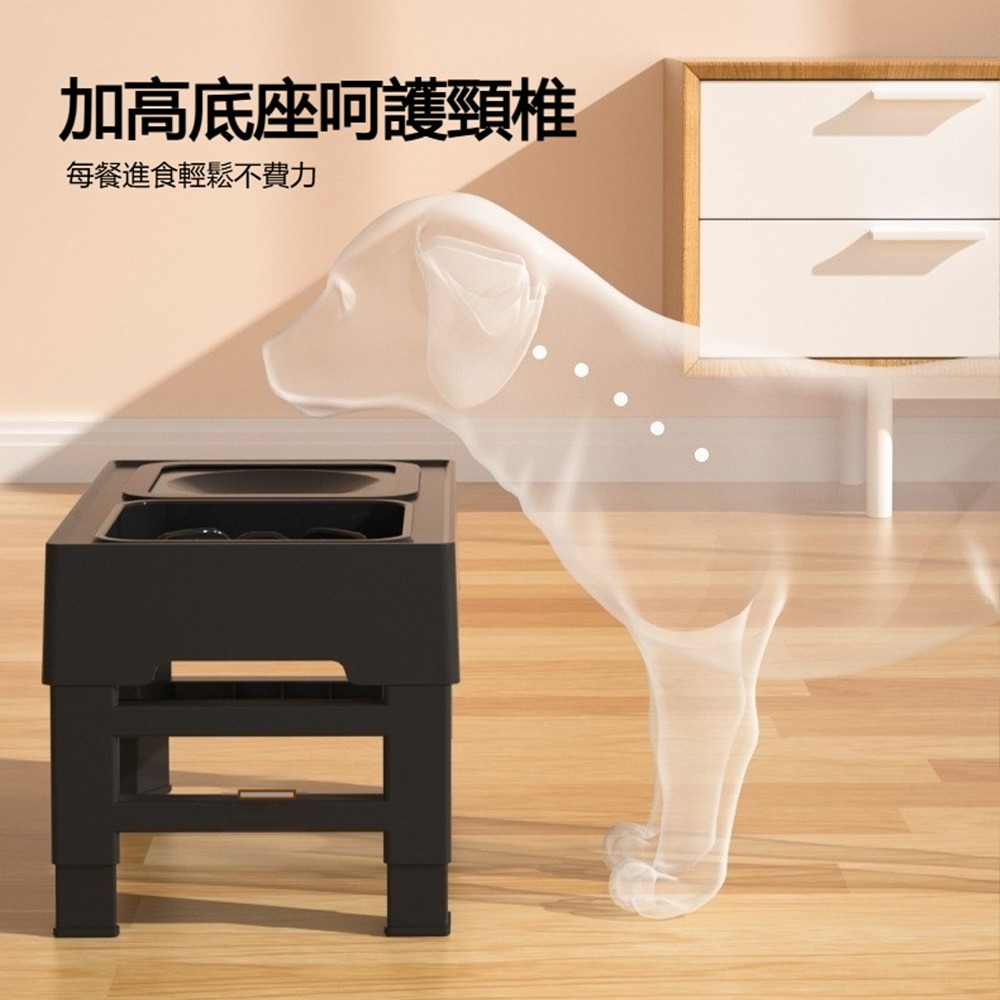 ELSPET 小壹 寵物碗 可調高度 不鏽鋼內碗 防濺水 漂浮飲水 狗碗 貓碗 餵食架-細節圖4