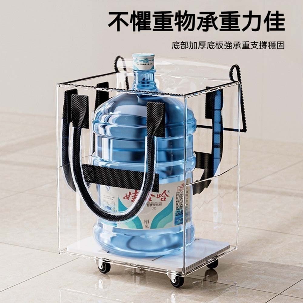 靜音滑輪式摺疊購物車 浩肯包 網紅推薦 大容量耐重 手拉車 帶蓋防塵 可折疊收納 買菜推車 行李收納車-細節圖4