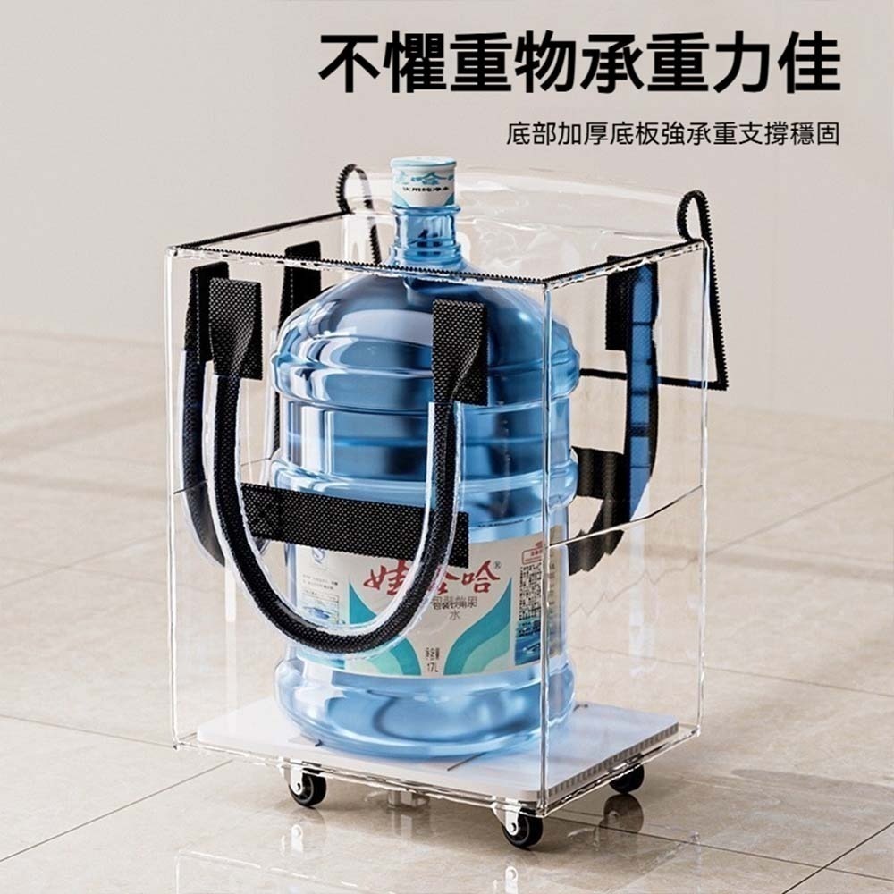 靜音滑輪式摺疊購物車 浩肯包 網紅推薦 大容量耐重 手拉車 帶蓋防塵 可折疊收納 買菜推車 行李收納車-細節圖4