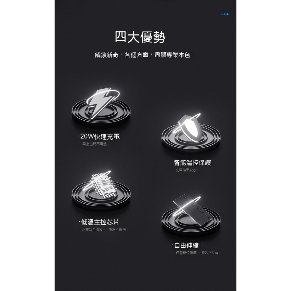 16代伸縮車充 20W快充 雙USB Type-C PD QC3.0 電壓顯示 伸縮線 車用充電器-細節圖2