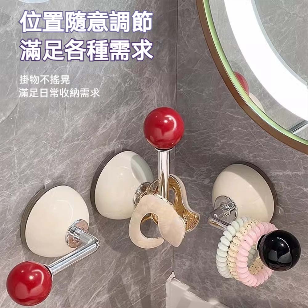 多巴胺無痕吸盤掛鉤 免打孔真空吸附 強力承重壁掛掛勾 浴室廚房收納掛架 可重複拆裝不留痕-細節圖2