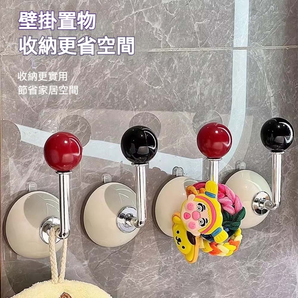 多巴胺無痕吸盤掛鉤 免打孔真空吸附 強力承重壁掛掛勾 浴室廚房收納掛架 可重複拆裝不留痕-細節圖4