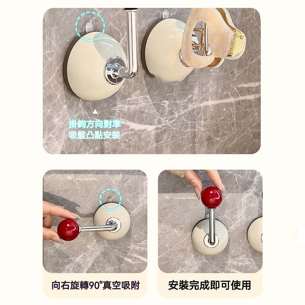 多巴胺無痕吸盤掛鉤 免打孔真空吸附 強力承重壁掛掛勾 浴室廚房收納掛架 可重複拆裝不留痕-細節圖5