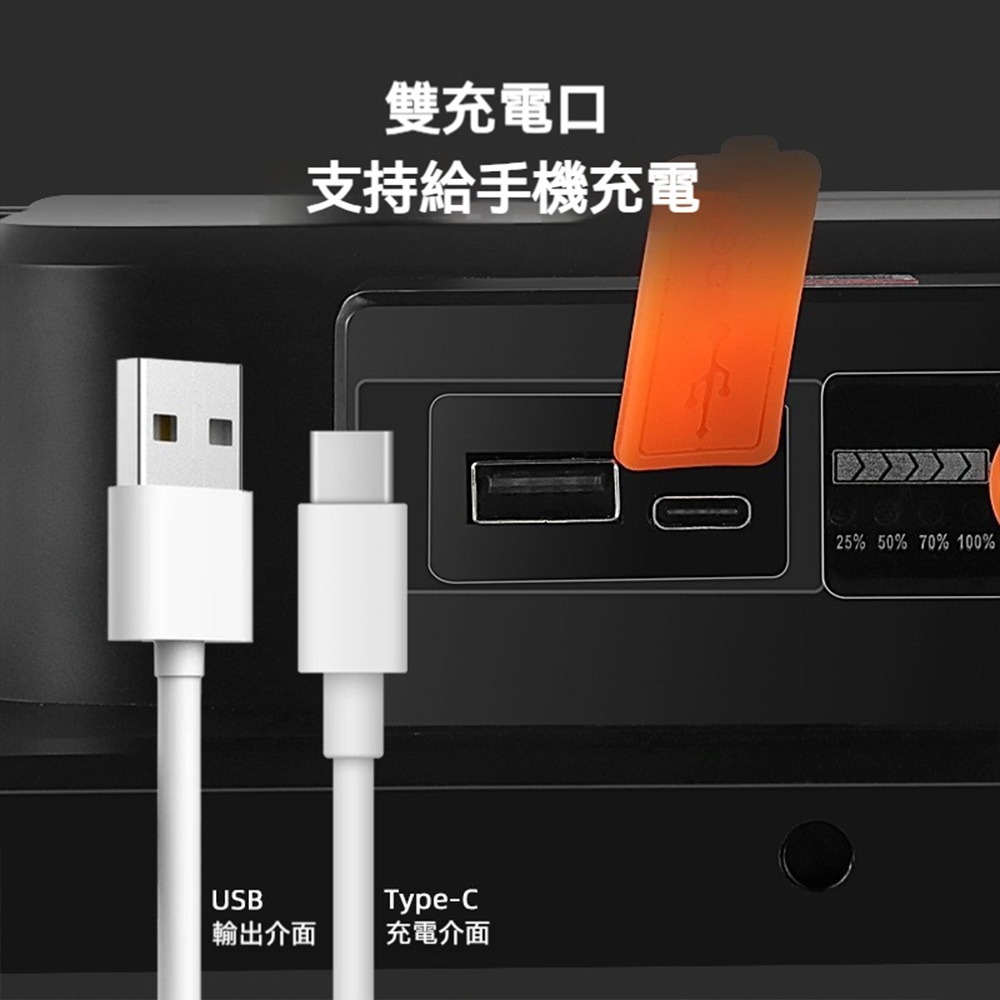泰中星戶外照明燈 TX-0357 便攜充電工作燈 高亮LED探照燈 4500lm大廣角 4檔調光 露營夜市補光燈 防水-細節圖5