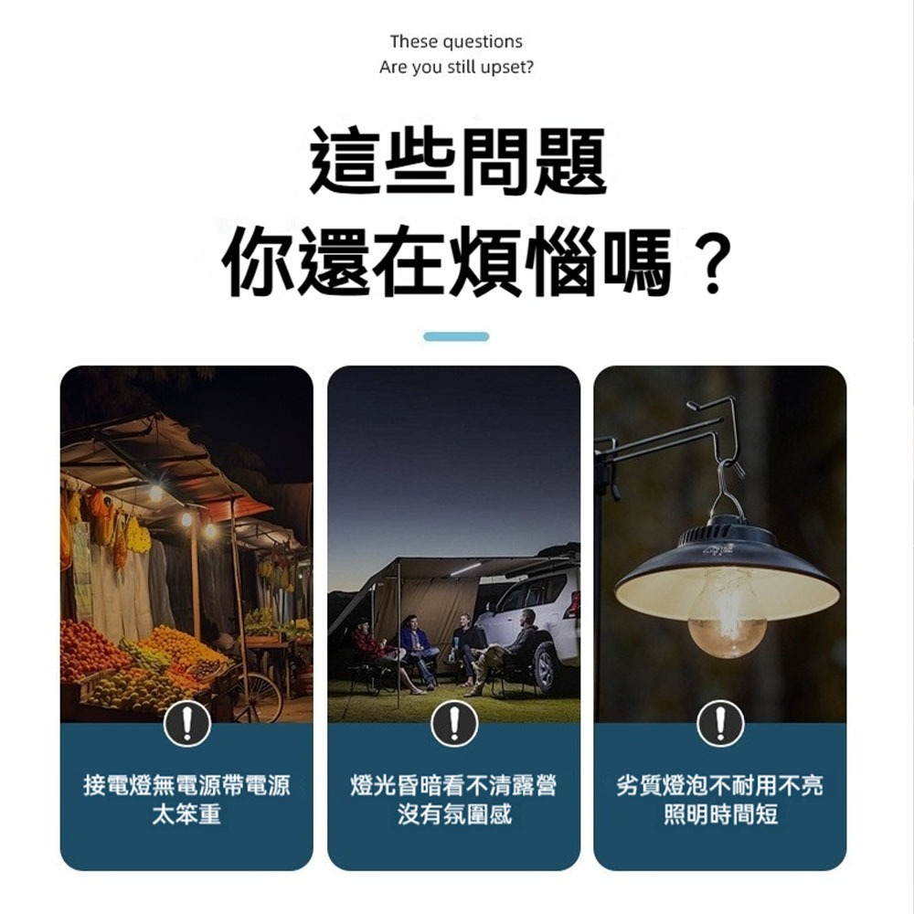 泰中星戶外照明燈 TX-0357 便攜充電工作燈 高亮LED探照燈 4500lm大廣角 4檔調光 露營夜市補光燈 防水-細節圖6