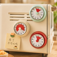 台灣現貨 不鏽鋼磁吸式機械計時器 免電池金屬旋轉定時器 廚房烘焙料理學習倒數計時器 時間管理器 復古風 兒童計時器