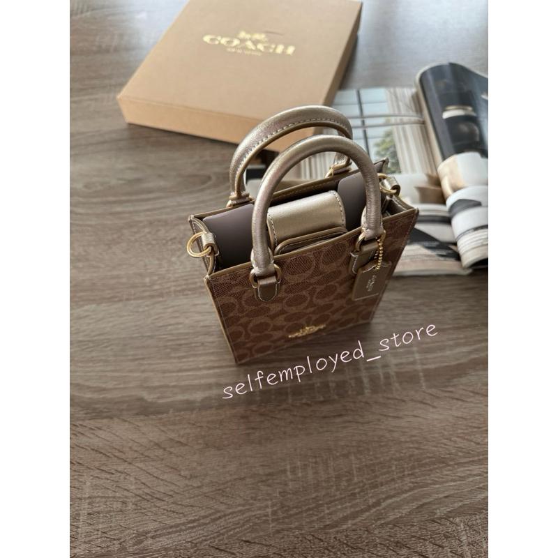 ［S.E美國代購］COACH 琴譜包禮盒組 經典老花配色 手拿包 斜背包 季節限定 送禮 限量 禮物-細節圖5