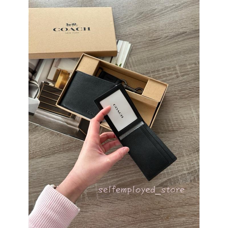 [S.E美國代購］COACH 男夾禮盒組 經典黑 短夾 證件夾 名片夾 聖誕限定 送禮 禮物 限量-細節圖7