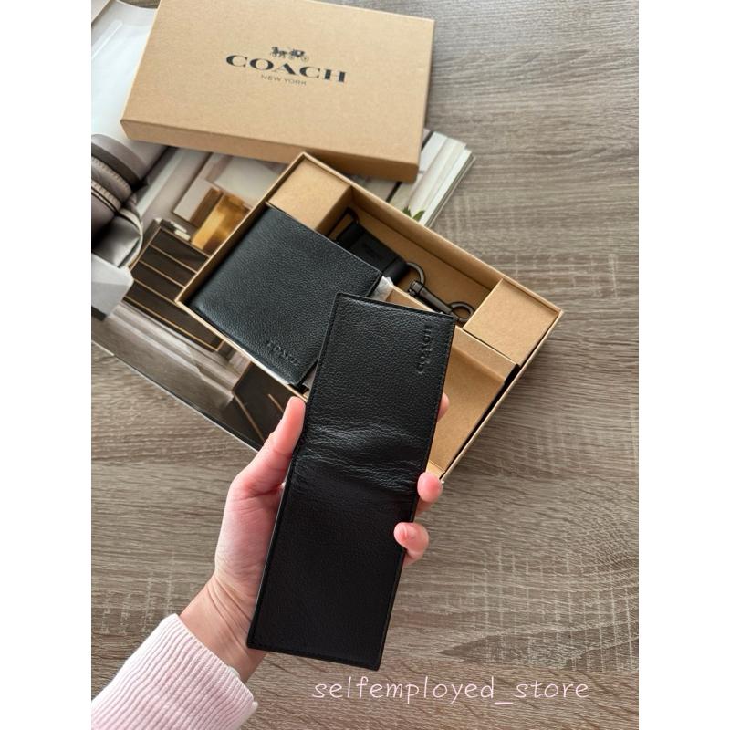 [S.E美國代購］COACH 男夾禮盒組 經典黑 短夾 證件夾 名片夾 聖誕限定 送禮 禮物 限量-細節圖8