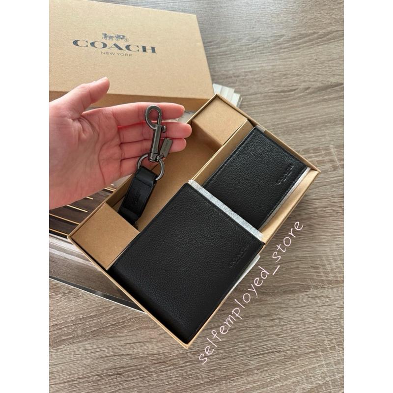 [S.E美國代購］COACH 男夾禮盒組 經典黑 短夾 證件夾 名片夾 聖誕限定 送禮 禮物 限量-細節圖9