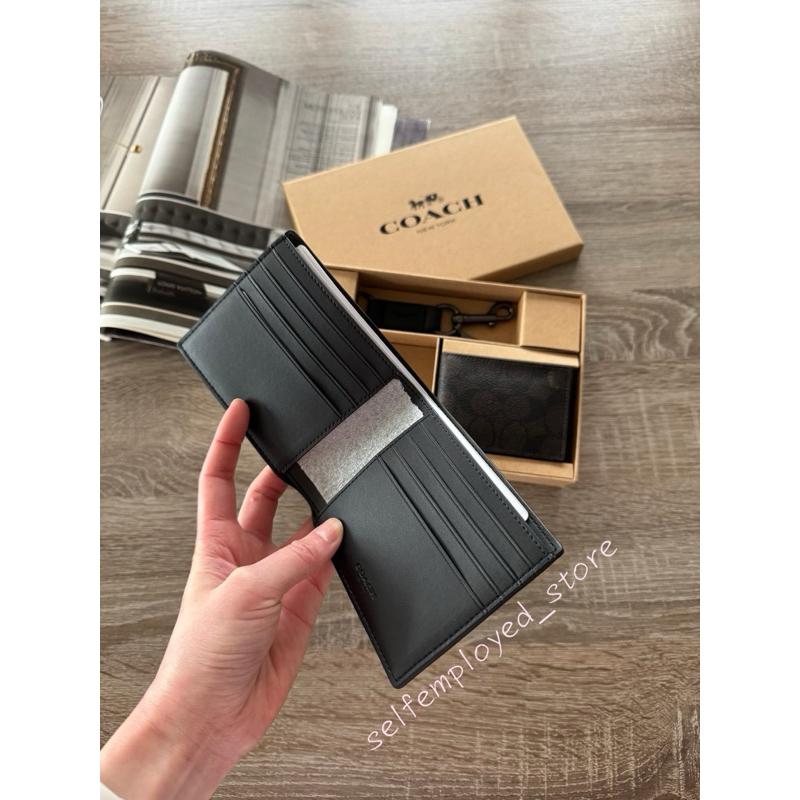 ［S.E美國代購］COACH 男夾禮盒組 經典老花樣式  短夾 證件夾 名片夾 聖誕限定 送禮 禮物 限量-細節圖3