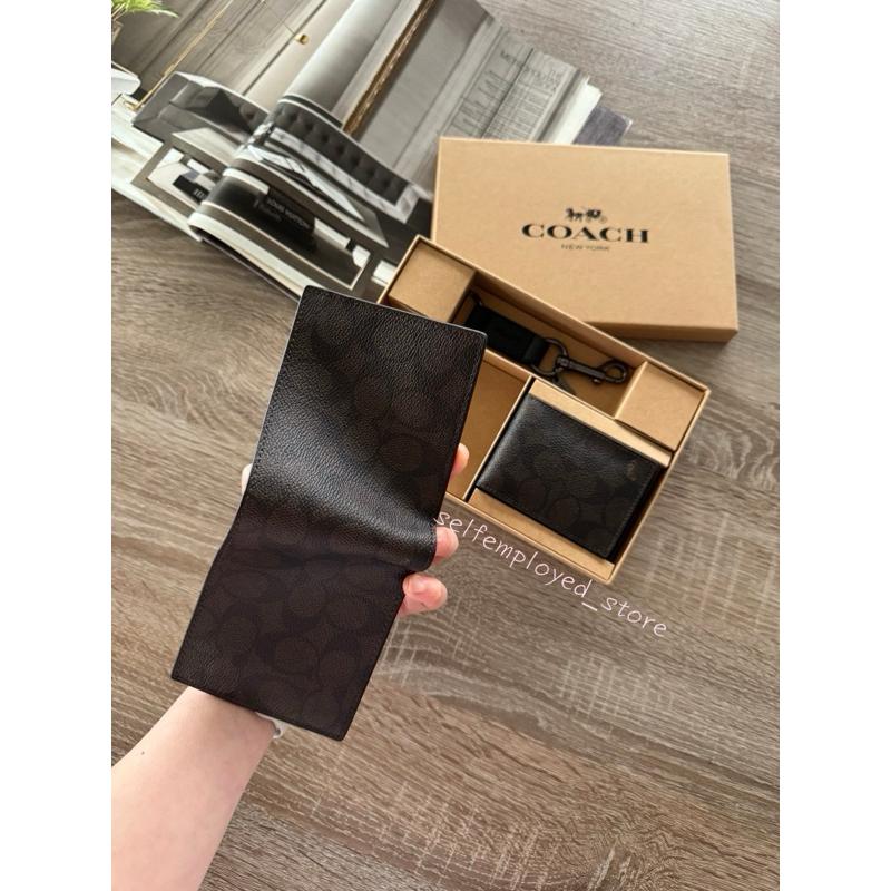 ［S.E美國代購］COACH 男夾禮盒組 經典老花樣式  短夾 證件夾 名片夾 聖誕限定 送禮 禮物 限量-細節圖4